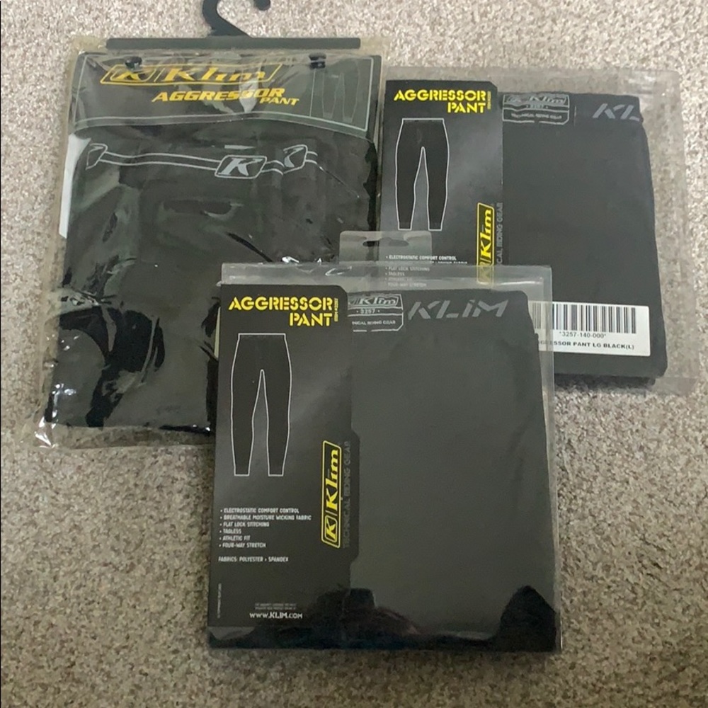 Set of three size large KLIM Aggressor pant